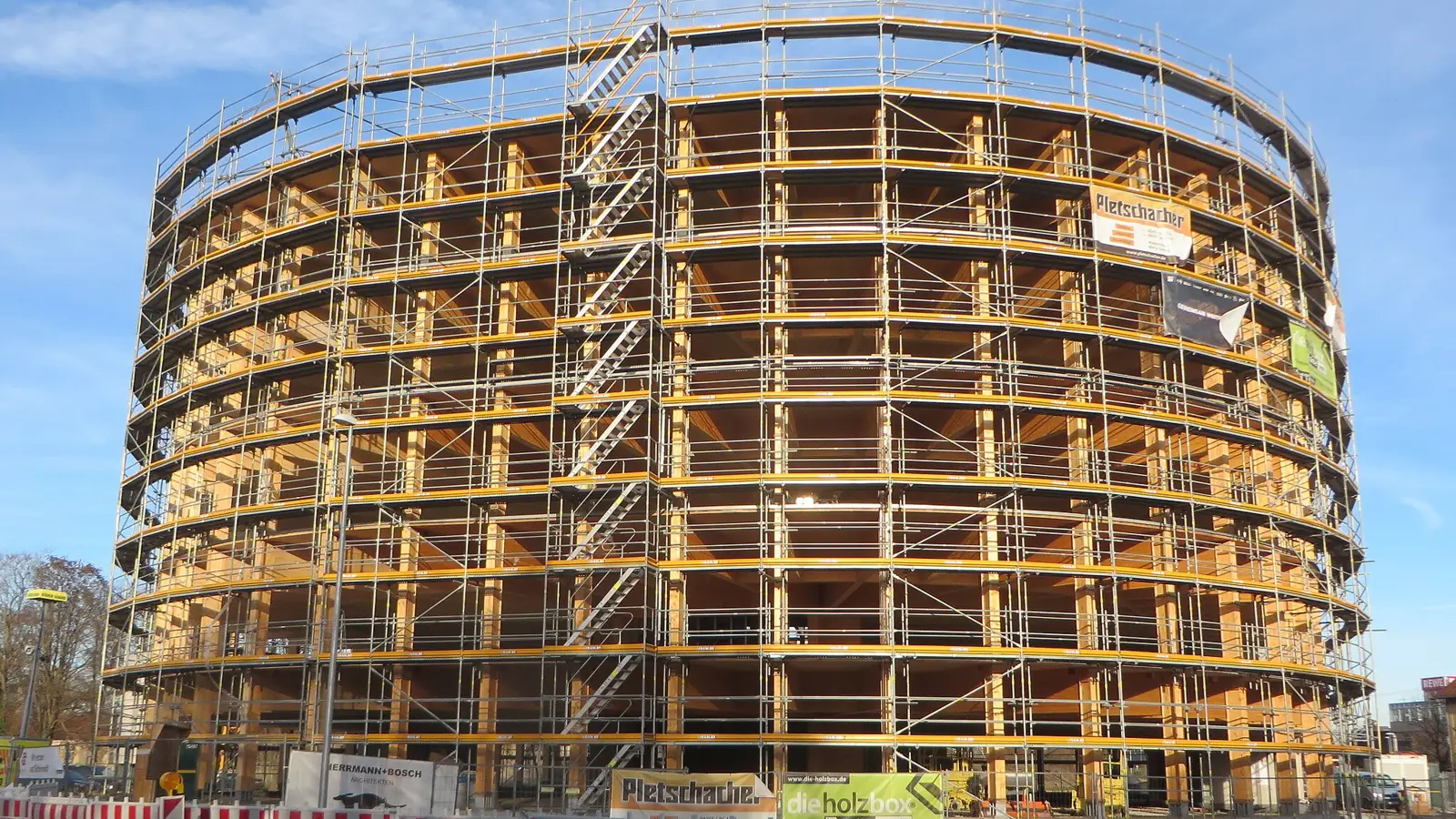 Wooden parking in Germany