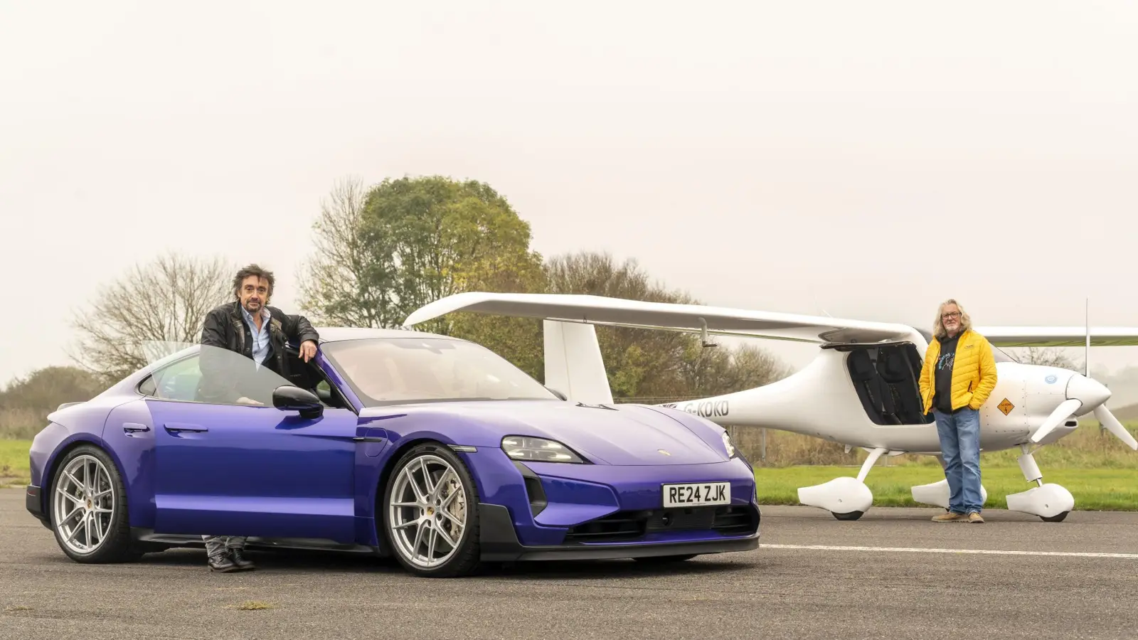 Porsche Taycan Turbo GT beats electric plane in nostalgic race