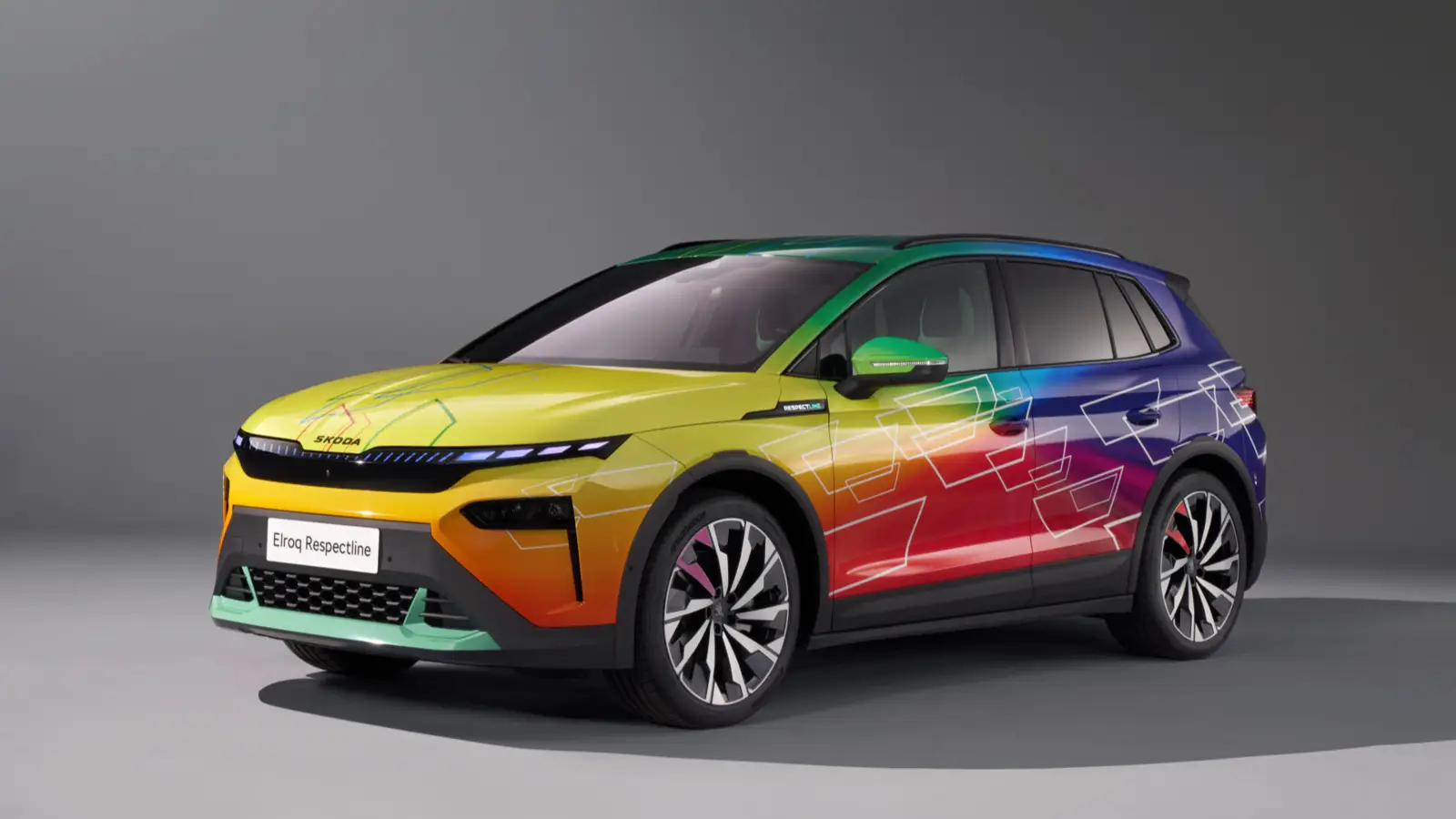 Skoda Elroq Respectline: rainbow concept car celebrates diversity