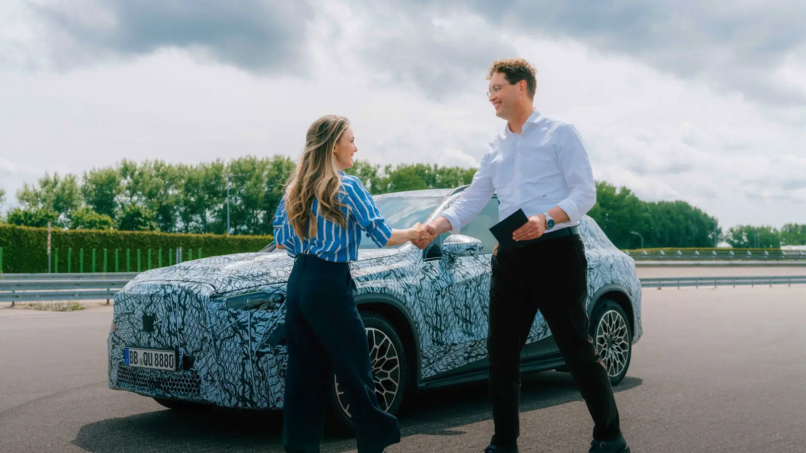 Mercedes-Benz CEO tests all-new electric GLC with EQ tech