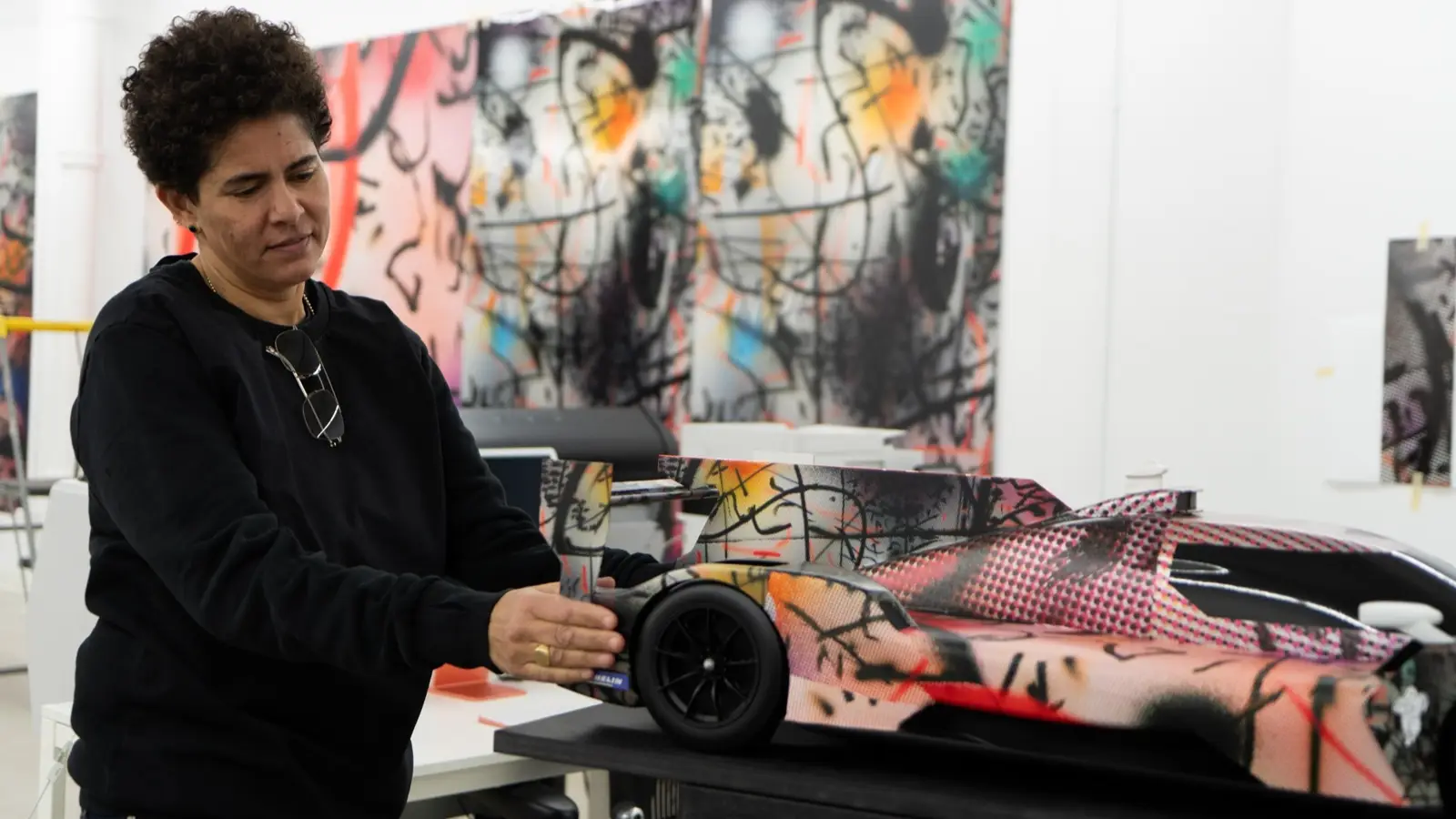 Julie Mehretu's Art at K21 with BMW Art Car 20