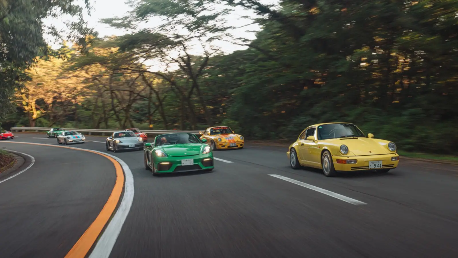 Porsche fans chase dawn on Japan’s legendary Hakone roads