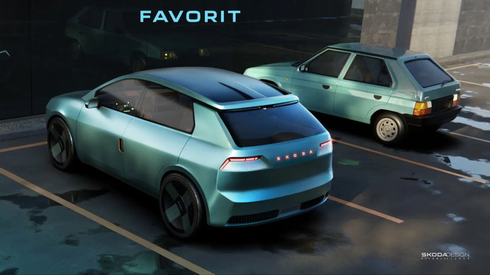 Skoda presents electric Favorit concept with Modern Solid design