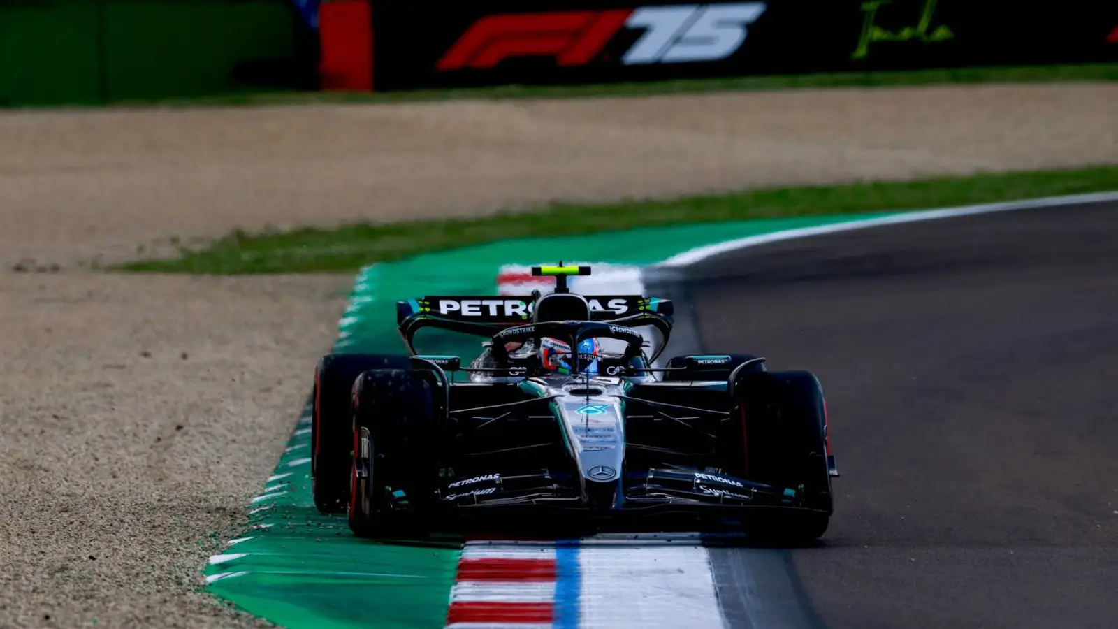 Russell Finishes 7th, Antonelli Retires at Emilia Romagna GP